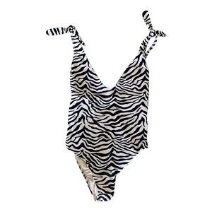 Sanctuary Zebra Print One Piece Swimsuit Size Medium